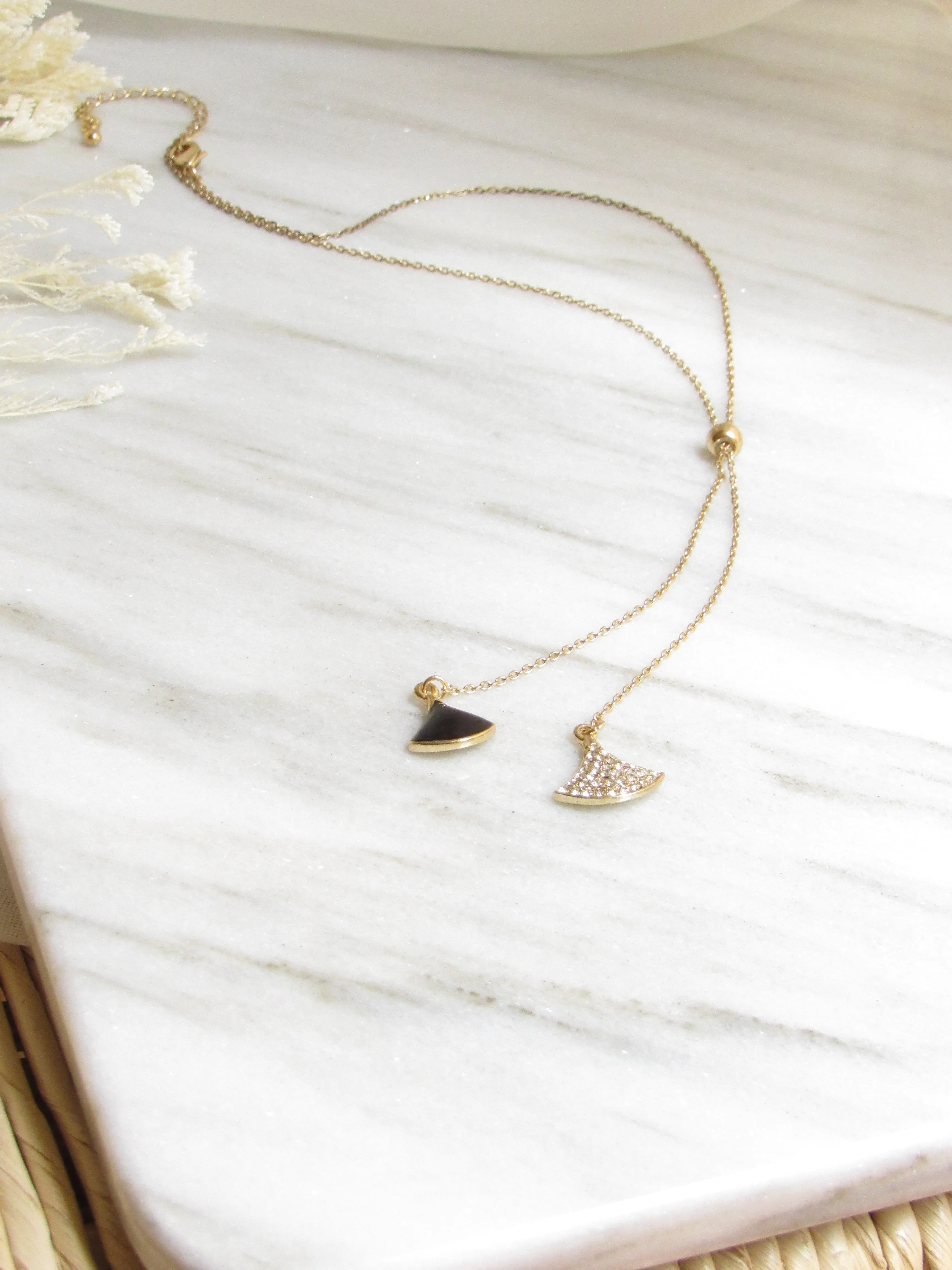 14K Ginkgo Leaf Gold Pendant Necklace