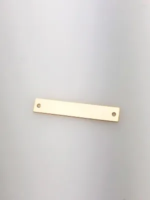 14K Gold Fill Bar Tag Charm w/ Two Holes, 27.0x5.2mm, Made in USA - 2465P2