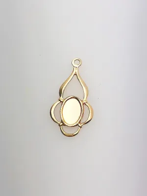 14K Gold Fill Decorative Charm w/ Ring, 10.0x19.3mm, Made in USA - 32