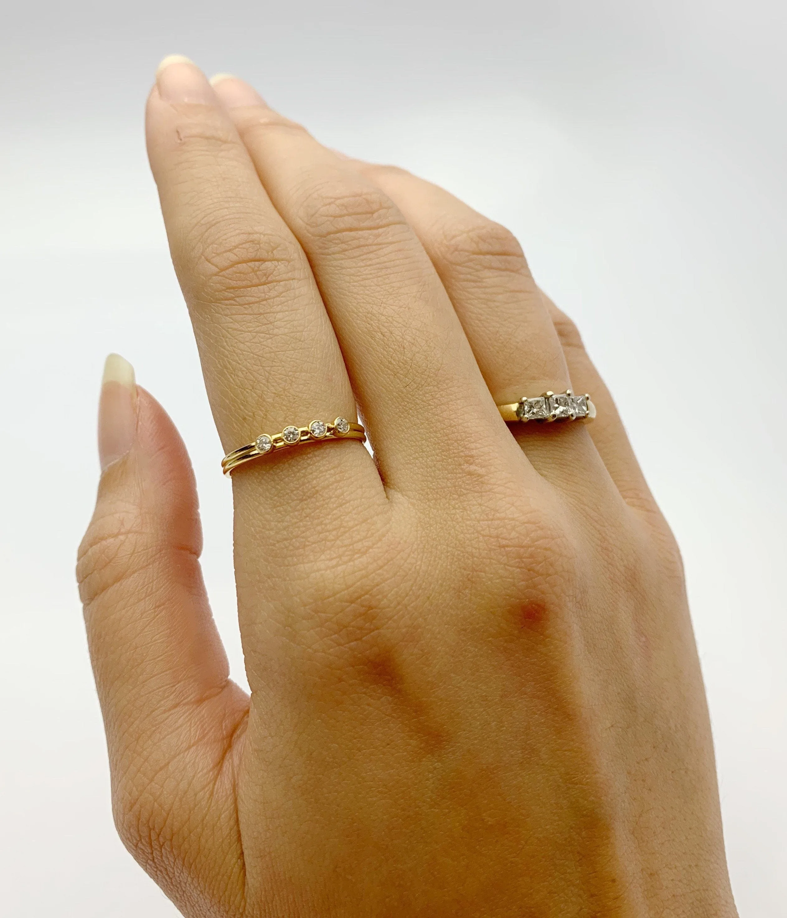 14k Gold Filled 2.3mm Cubic Zirconia Stacking Ring