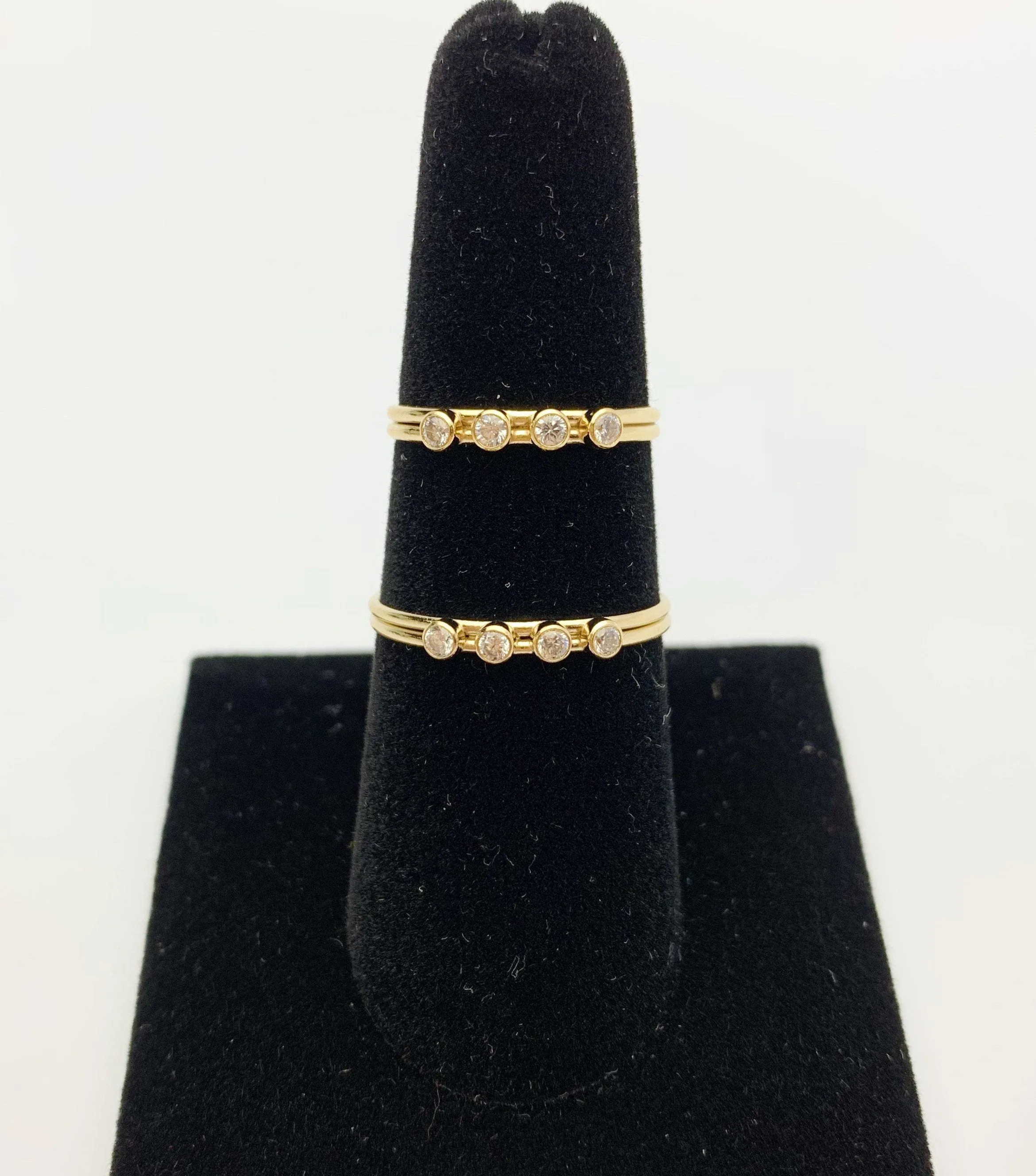 14k Gold Filled 2.3mm Cubic Zirconia Stacking Ring
