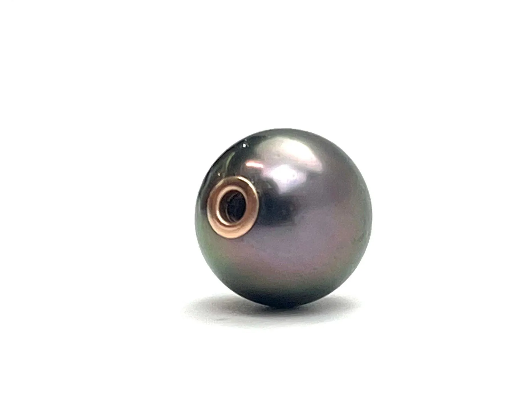 14k Gold Rose, 2.0mm OD Light Bead Grommet 1.5mm Hole, 14k Rose Gold. Made in USA. #5660
