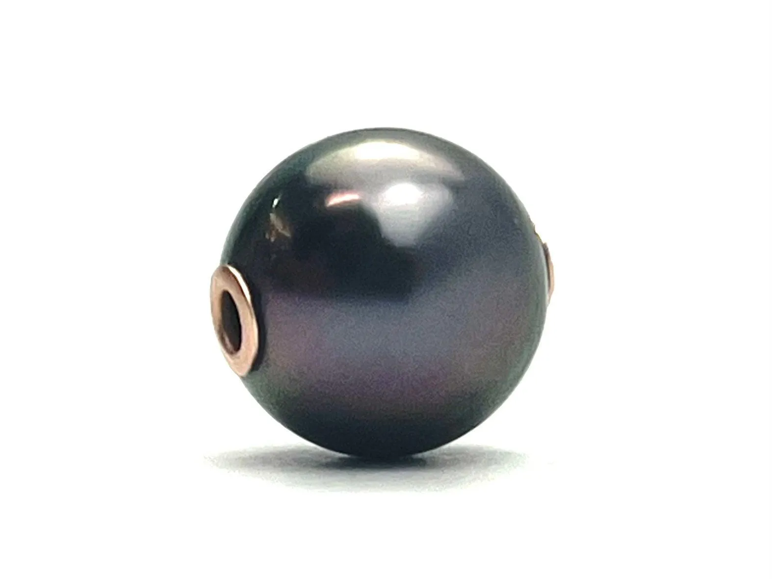 14k Gold Rose, 2.0mm OD Light Bead Grommet 1.5mm Hole, 14k Rose Gold. Made in USA. #5660