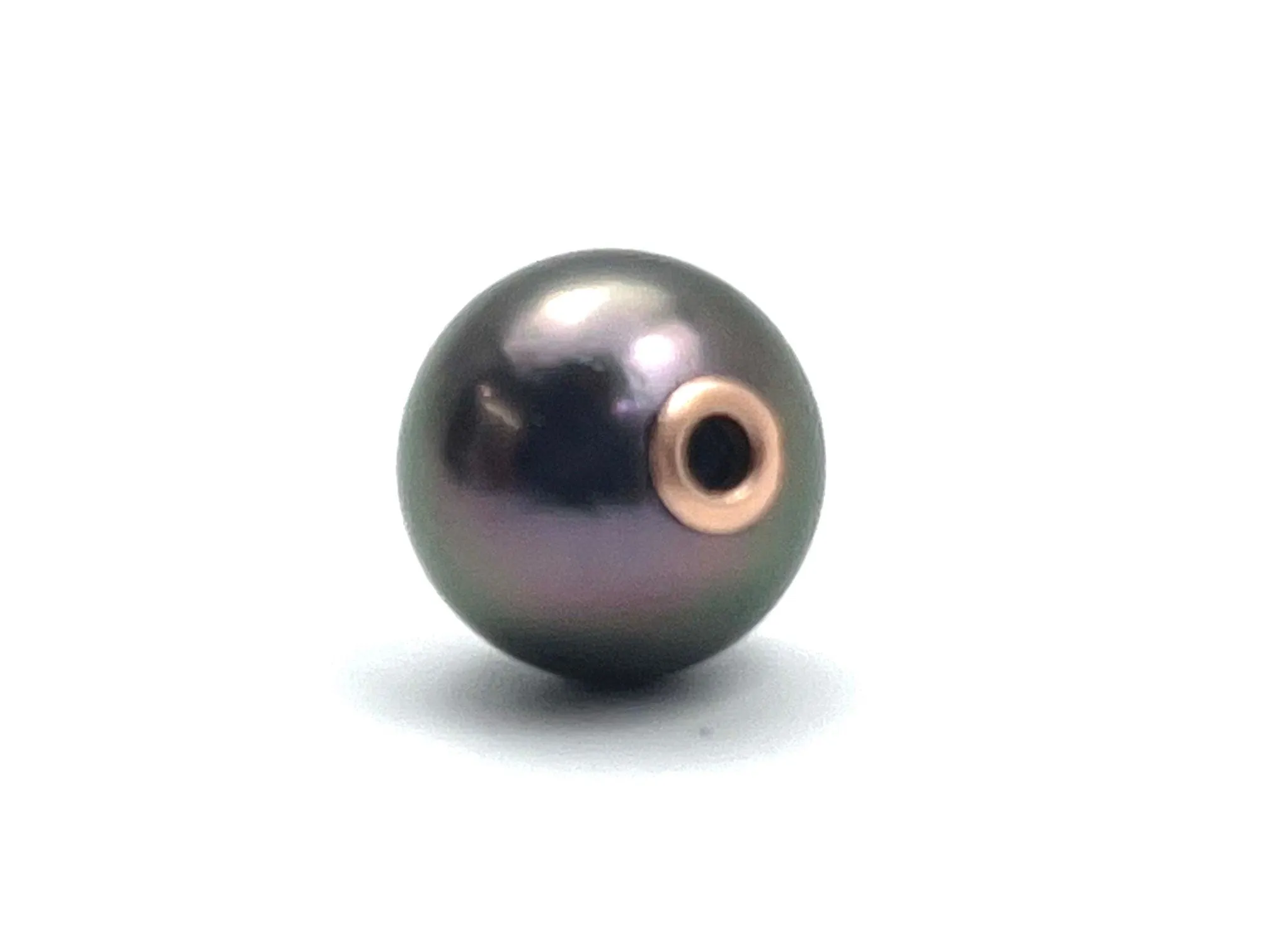 14k Gold Rose, 2.0mm OD Light Bead Grommet 1.5mm Hole, 14k Rose Gold. Made in USA. #5660