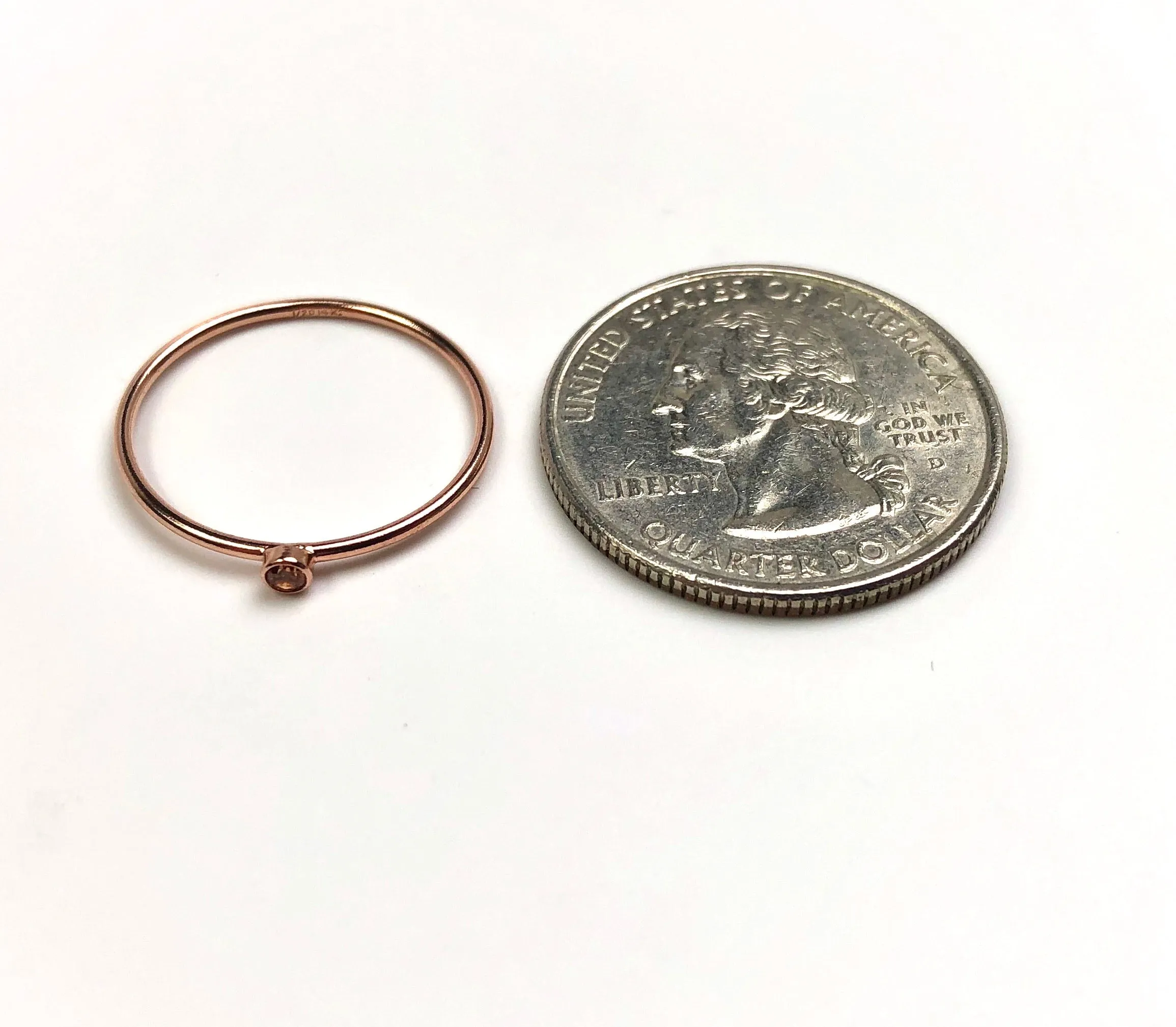 14kRGF 2mm Champagne Stacking Ring