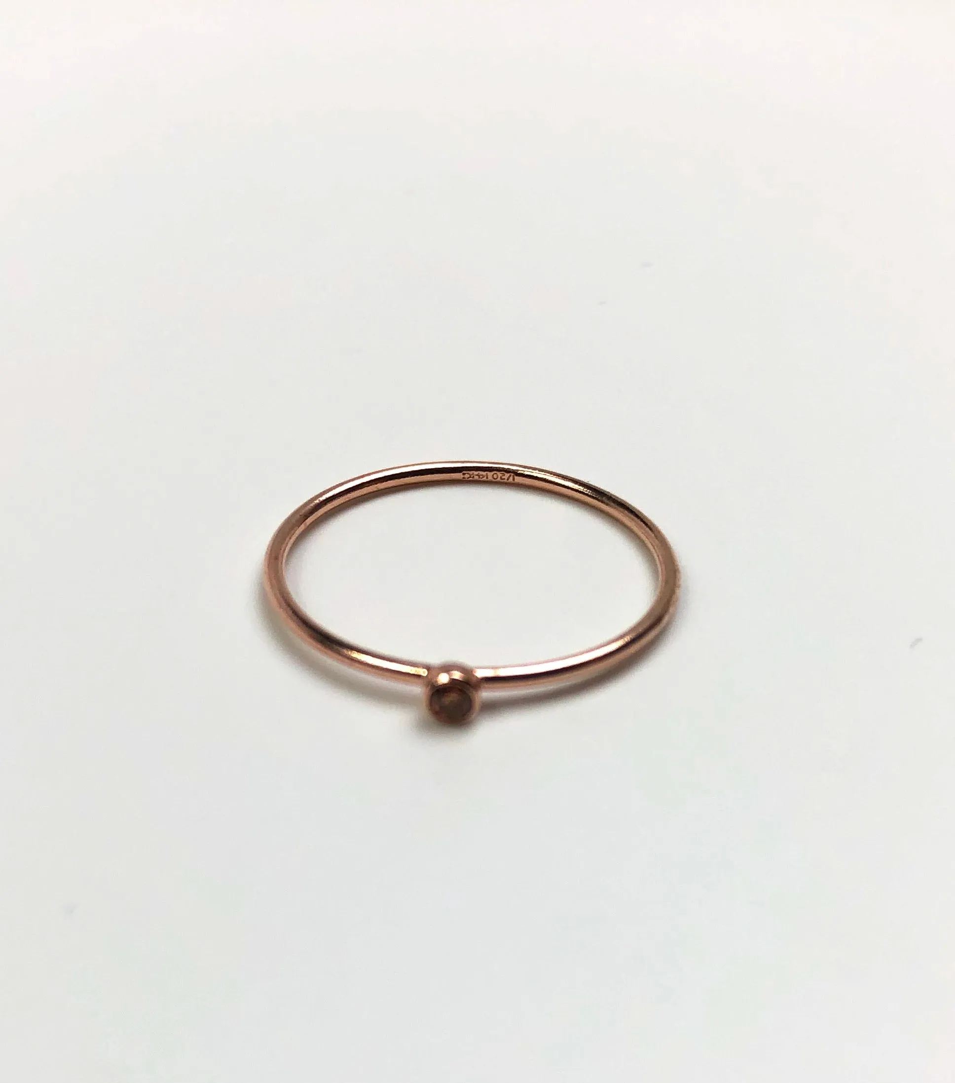 14kRGF 2mm Champagne Stacking Ring