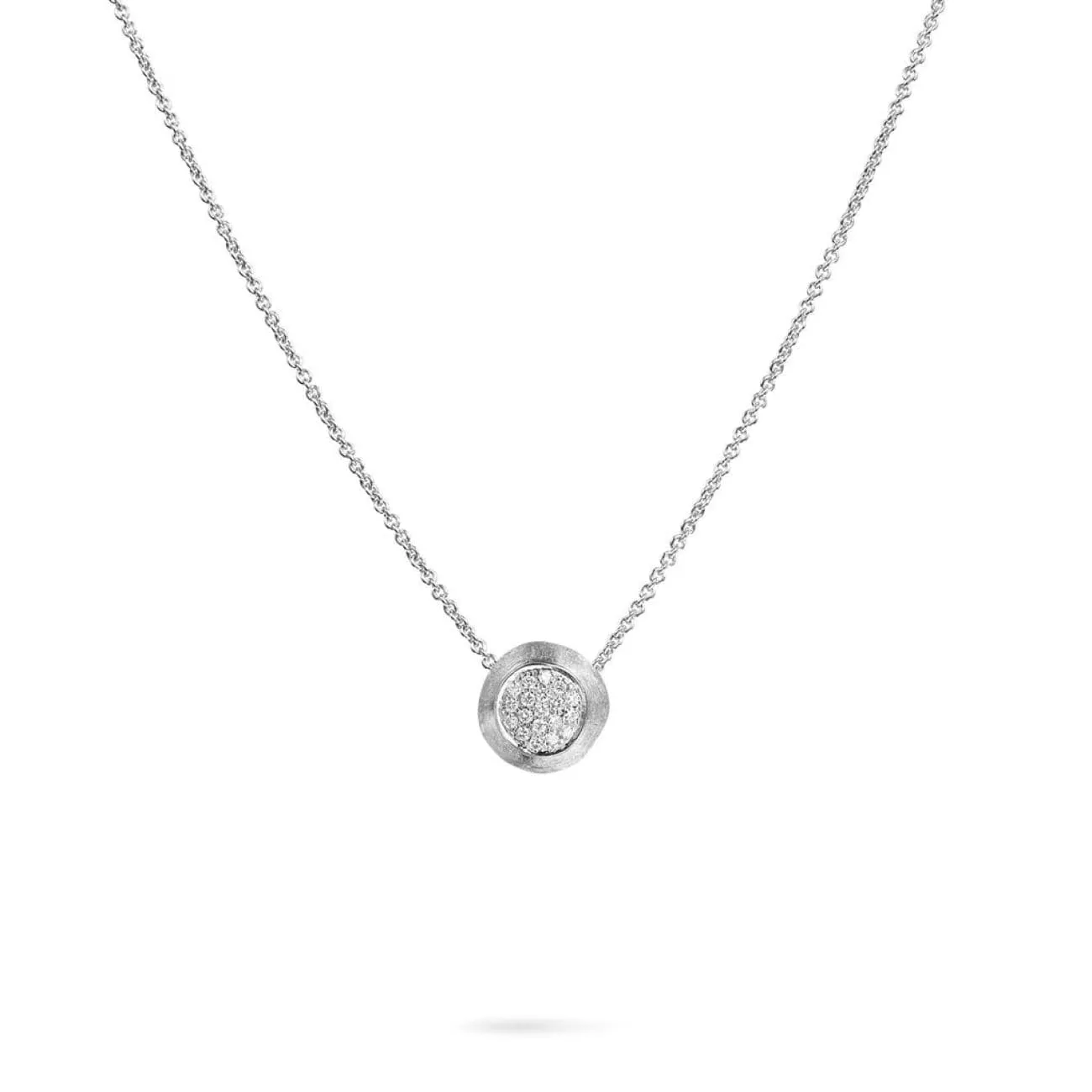 18K White Gold Jaipur Diamond White Pendant Necklace