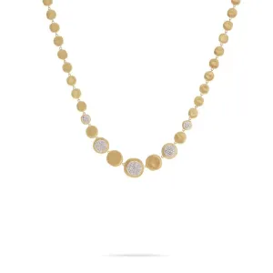 18K Yellow Gold Diamond Graduated Necklace