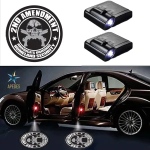 2nd Amendment USA Car Door LED Projector Light (Set of 2) Wireless