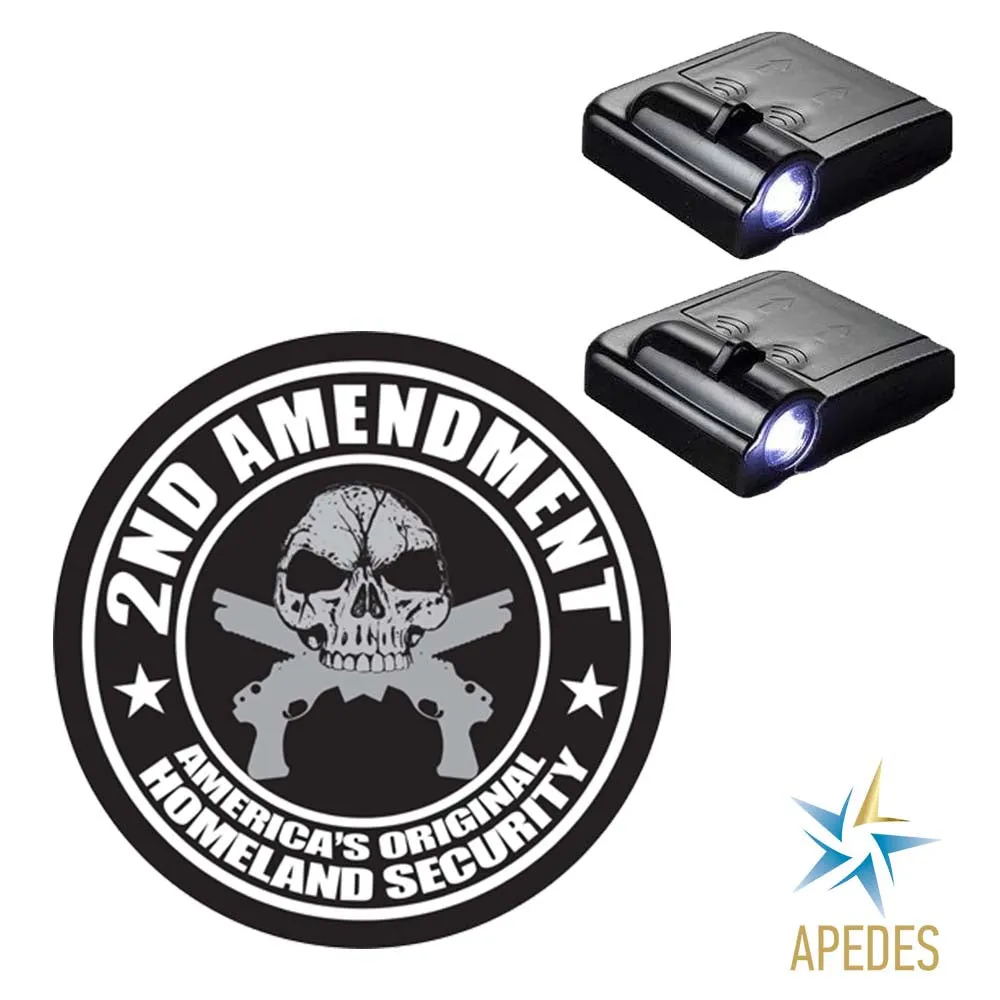 2nd Amendment USA Car Door LED Projector Light (Set of 2) Wireless