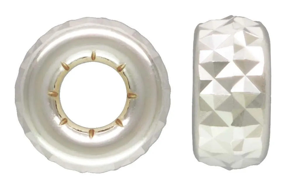 3.2x1.6mm Pyramid Cut Rondelle 1.3mm Hole
