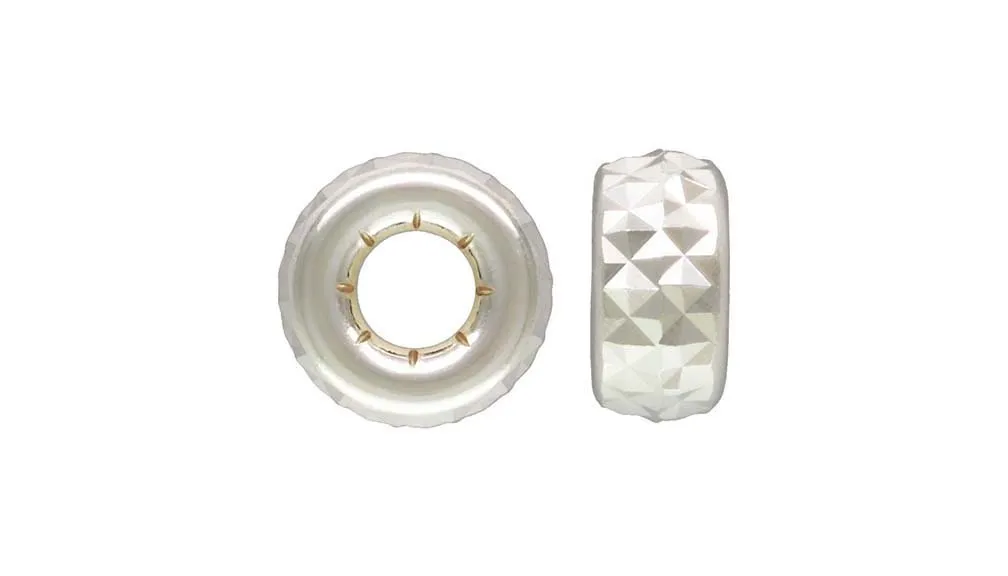 3.2x1.6mm Pyramid Cut Rondelle 1.3mm Hole