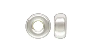 3.2x1.6mm Rondelle 1.3mm Hole,  Sterling Silver. Made in USA. #5004530