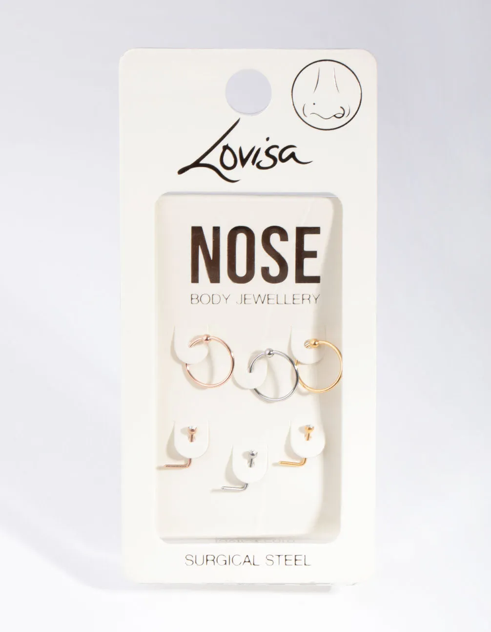 5mm Ball Nose Ring 6-Pack