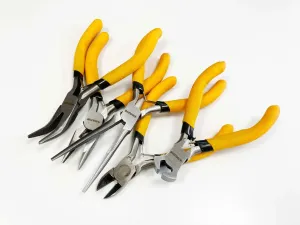 5pc Mini Soft Grip Plier Set   Case Crafts Jewellery Making Electronics