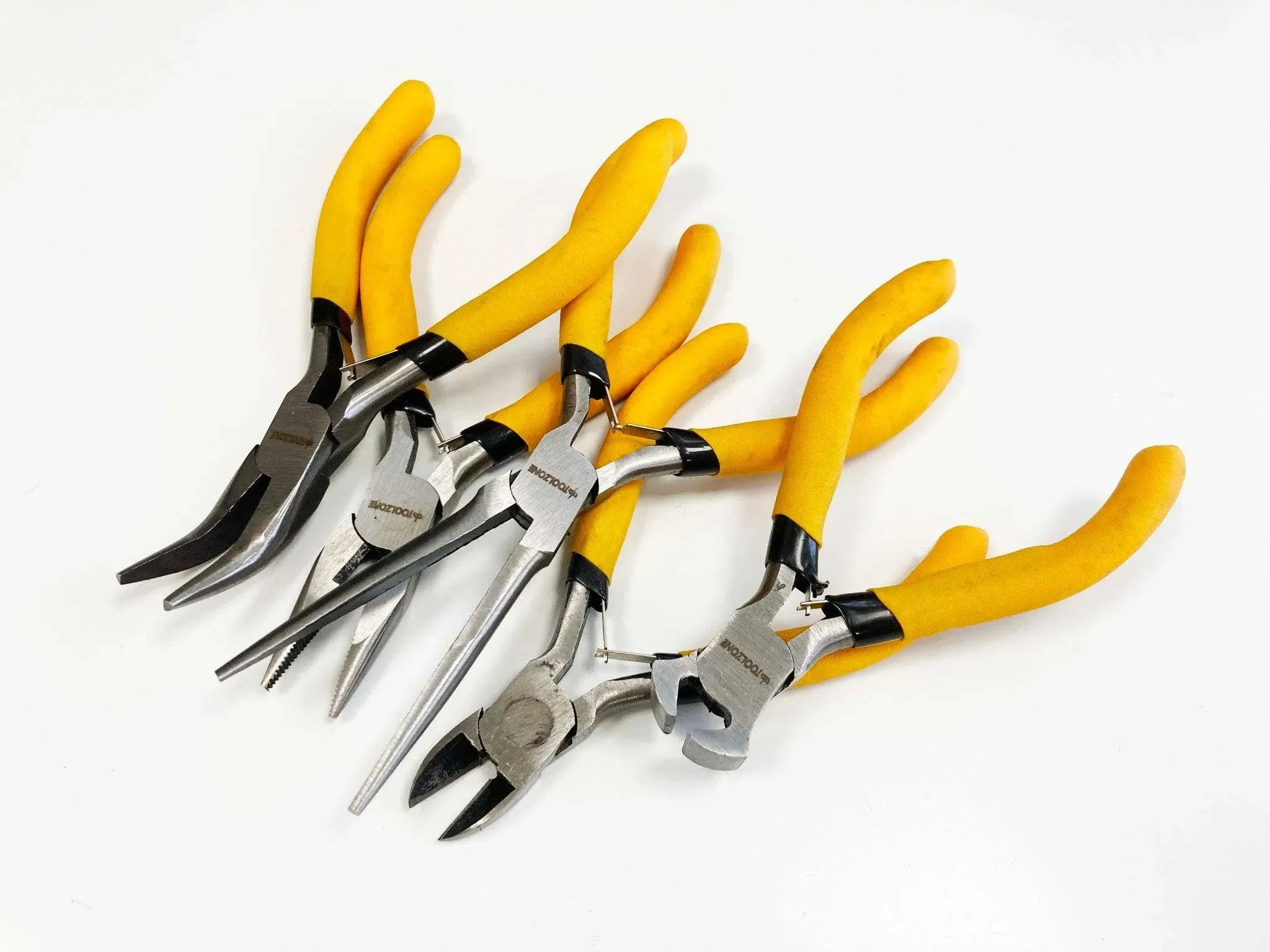 5pc Mini Soft Grip Plier Set   Case Crafts Jewellery Making Electronics