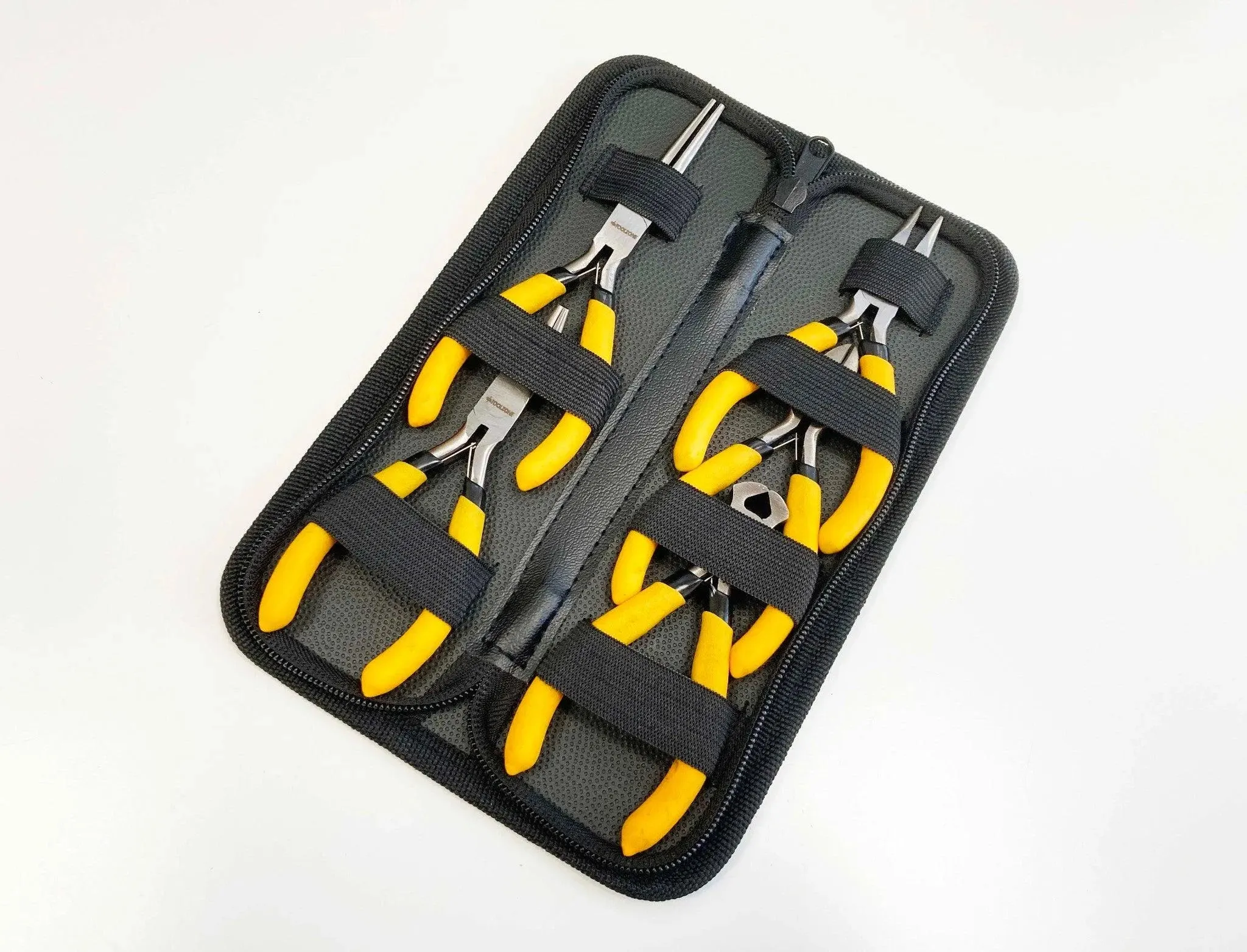 5pc Mini Soft Grip Plier Set   Case Crafts Jewellery Making Electronics