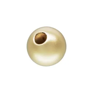 6.0mm Sandblast Bead 1.5mm Hole, 14k gold filled. Made in USA. #4004760SB