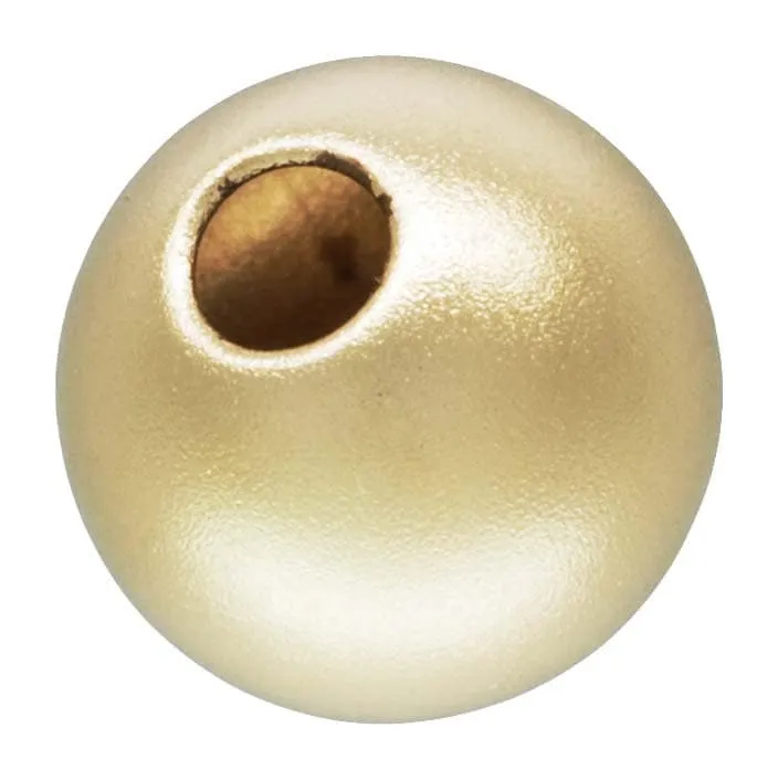 6.0mm Sandblast Bead 1.5mm Hole, 14k gold filled. Made in USA. #4004760SB