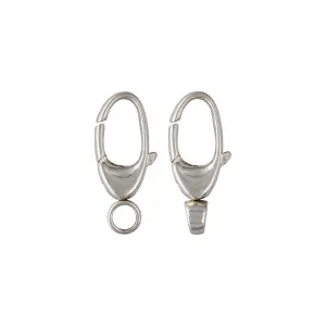 6.0mm x 13.5mm Oval Swivel Clasp, Sterling Silver. #5002135