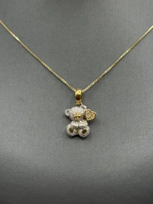 925 DIAMOND TEDDY BEAR PENDANT