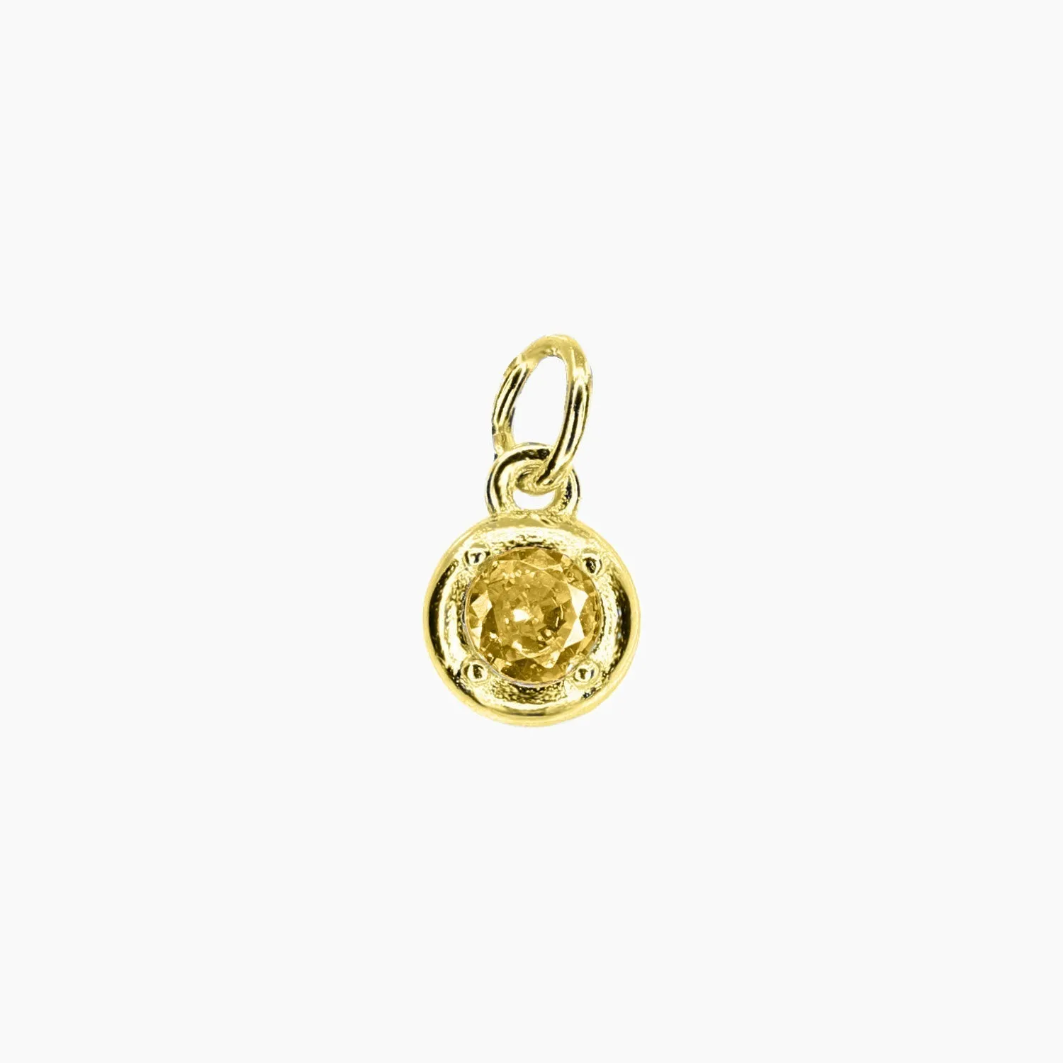 Add-On CZ Birthstone Charm (Gold)