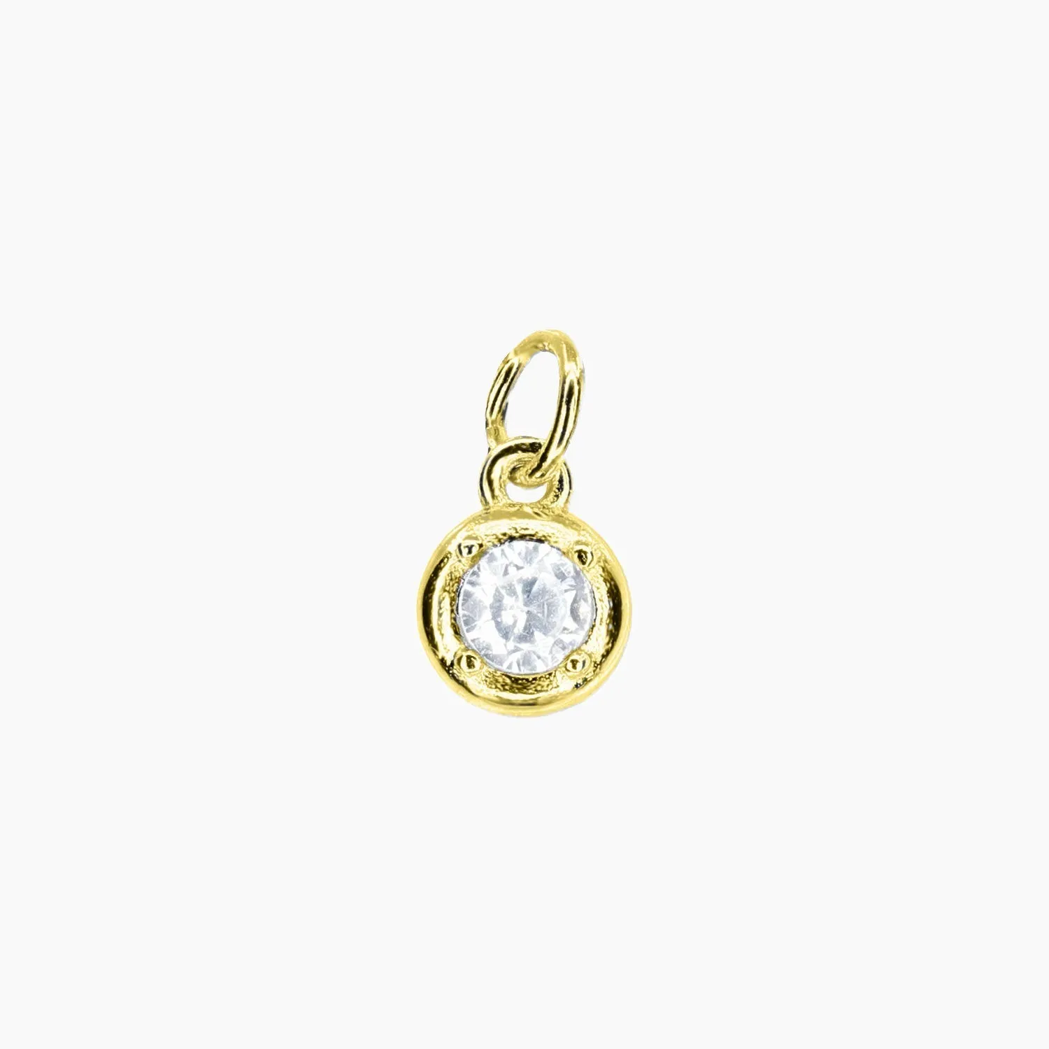 Add-On CZ Birthstone Charm (Gold)