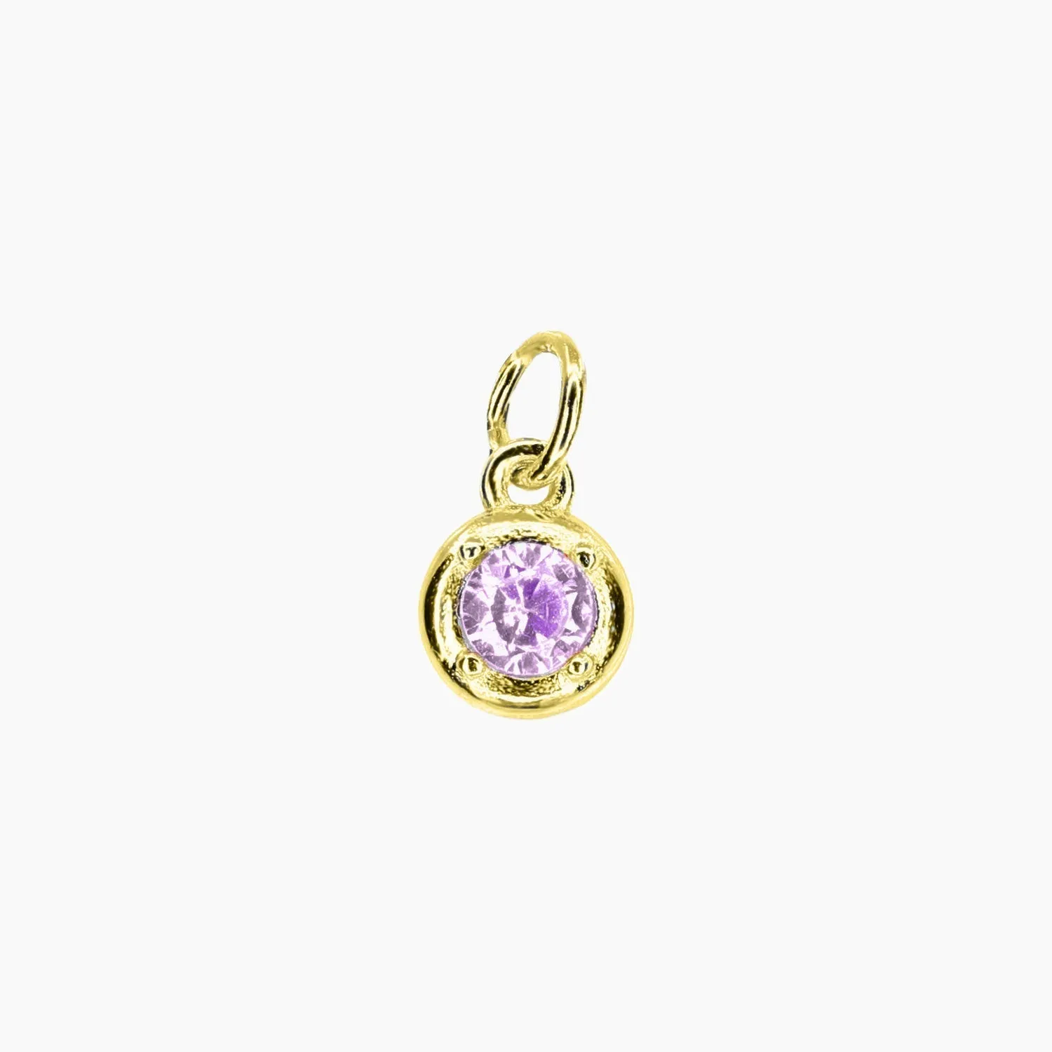 Add-On CZ Birthstone Charm (Gold)