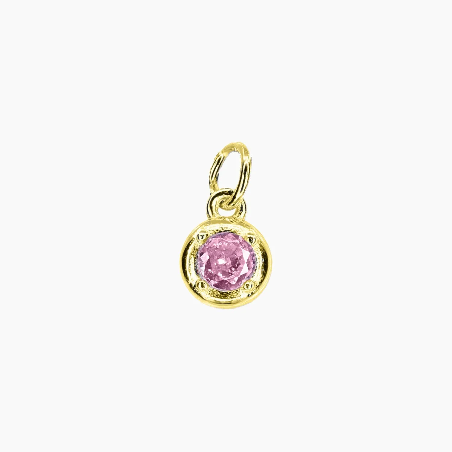 Add-On CZ Birthstone Charm (Gold)