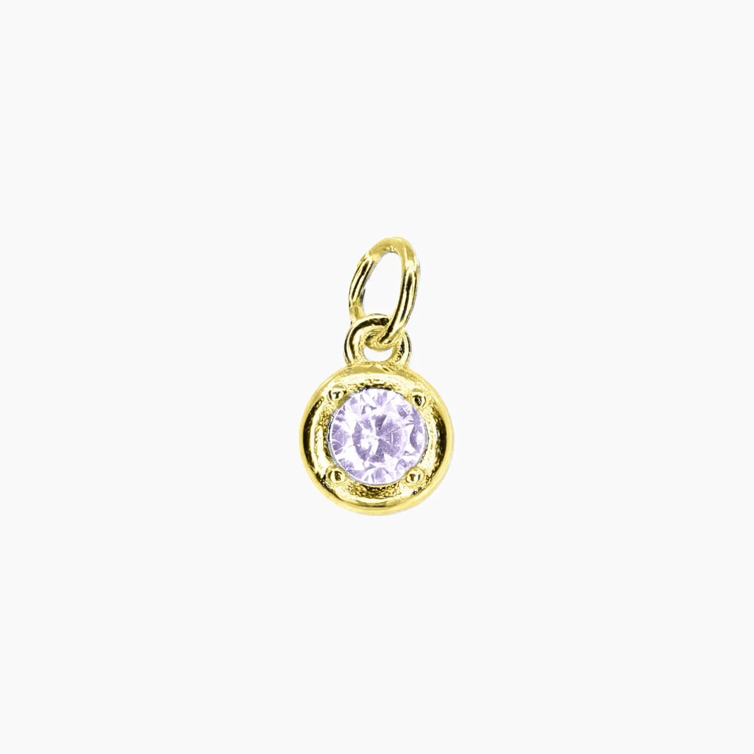 Add-On CZ Birthstone Charm (Gold)