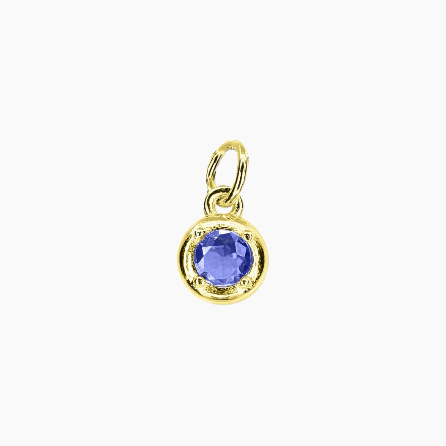 Add-On CZ Birthstone Charm (Gold)