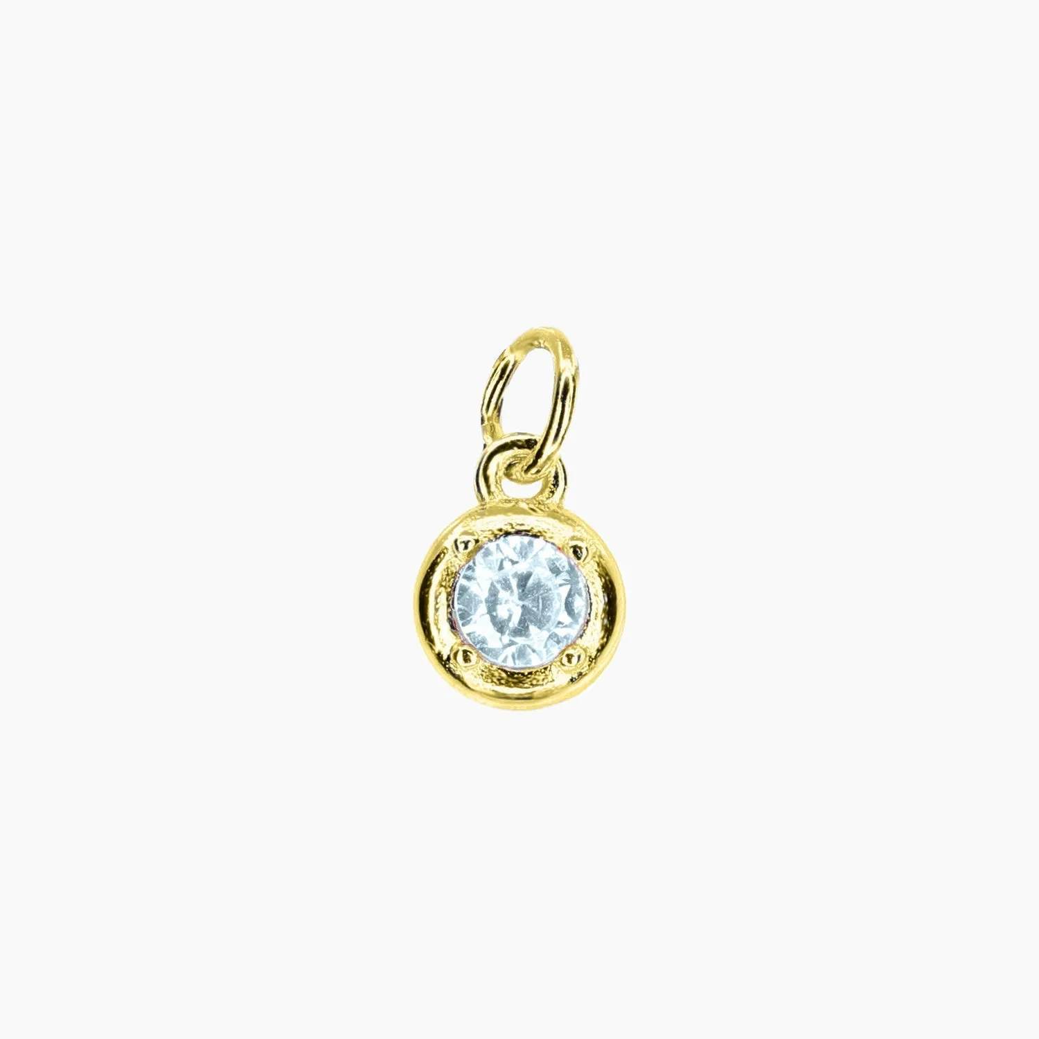 Add-On CZ Birthstone Charm (Gold)