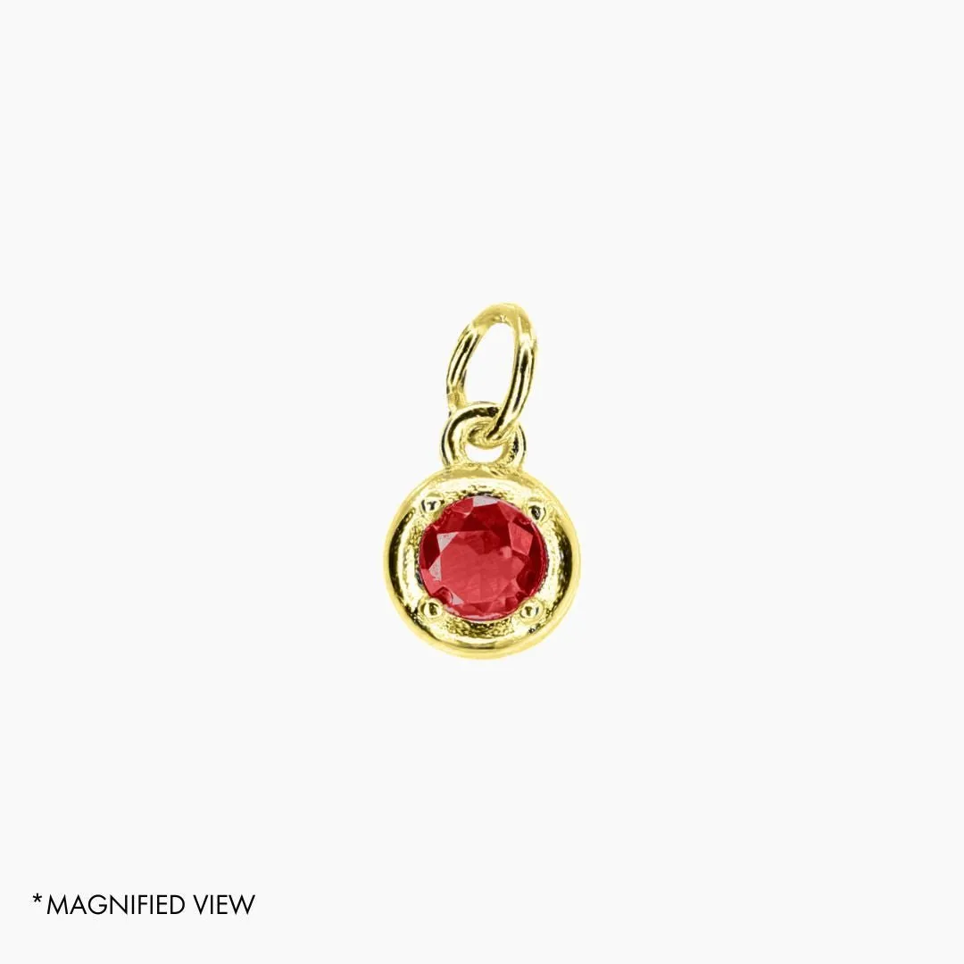Add-On CZ Birthstone Charm (Gold)