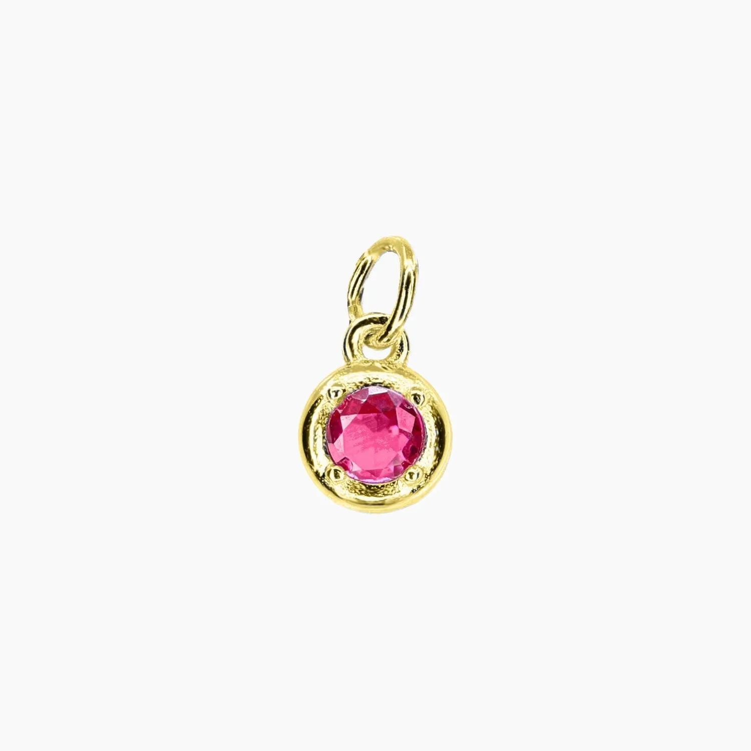 Add-On CZ Birthstone Charm (Gold)