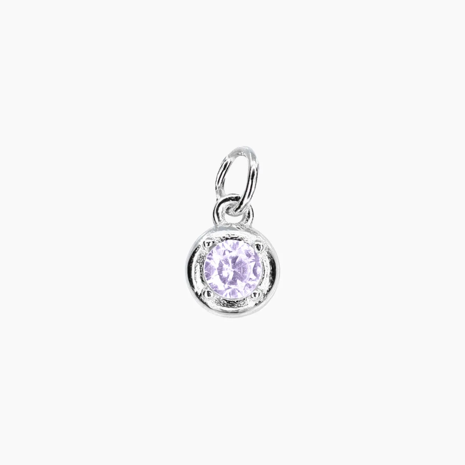 Add-On CZ Birthstone Charm (Silver)