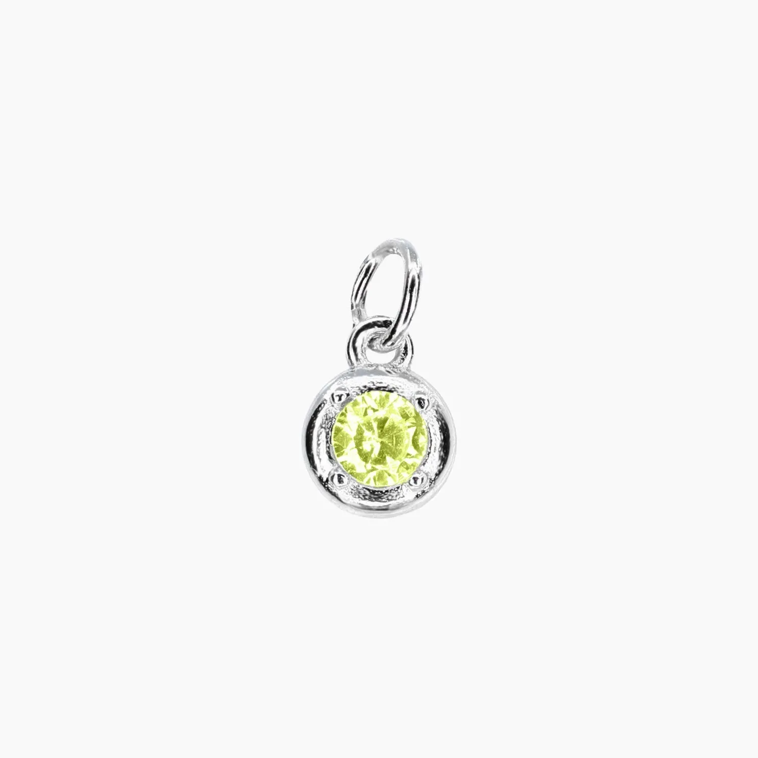 Add-On CZ Birthstone Charm (Silver)