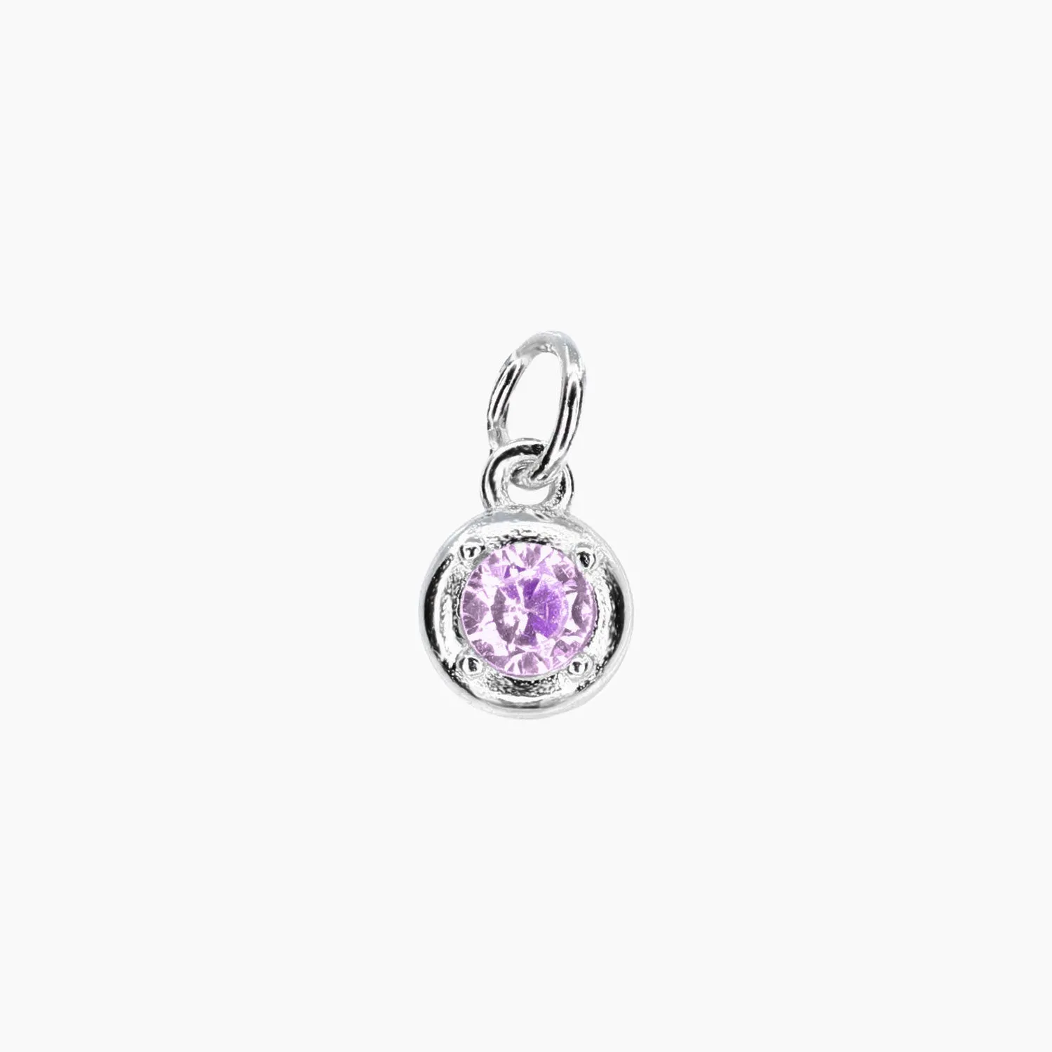 Add-On CZ Birthstone Charm (Silver)