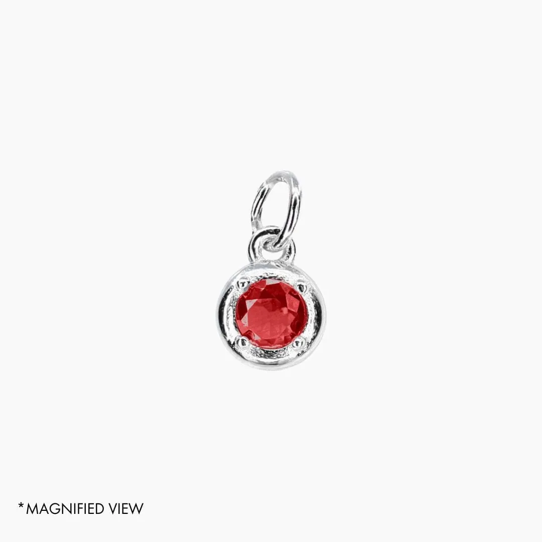 Add-On CZ Birthstone Charm (Silver)