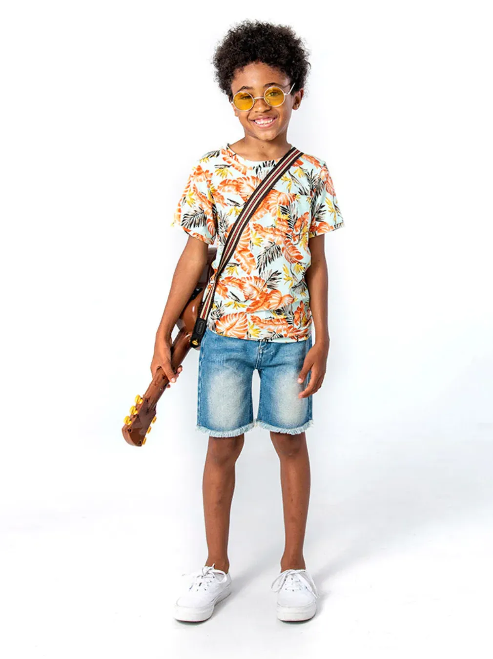 Appaman Tropical Leaf Print Tee