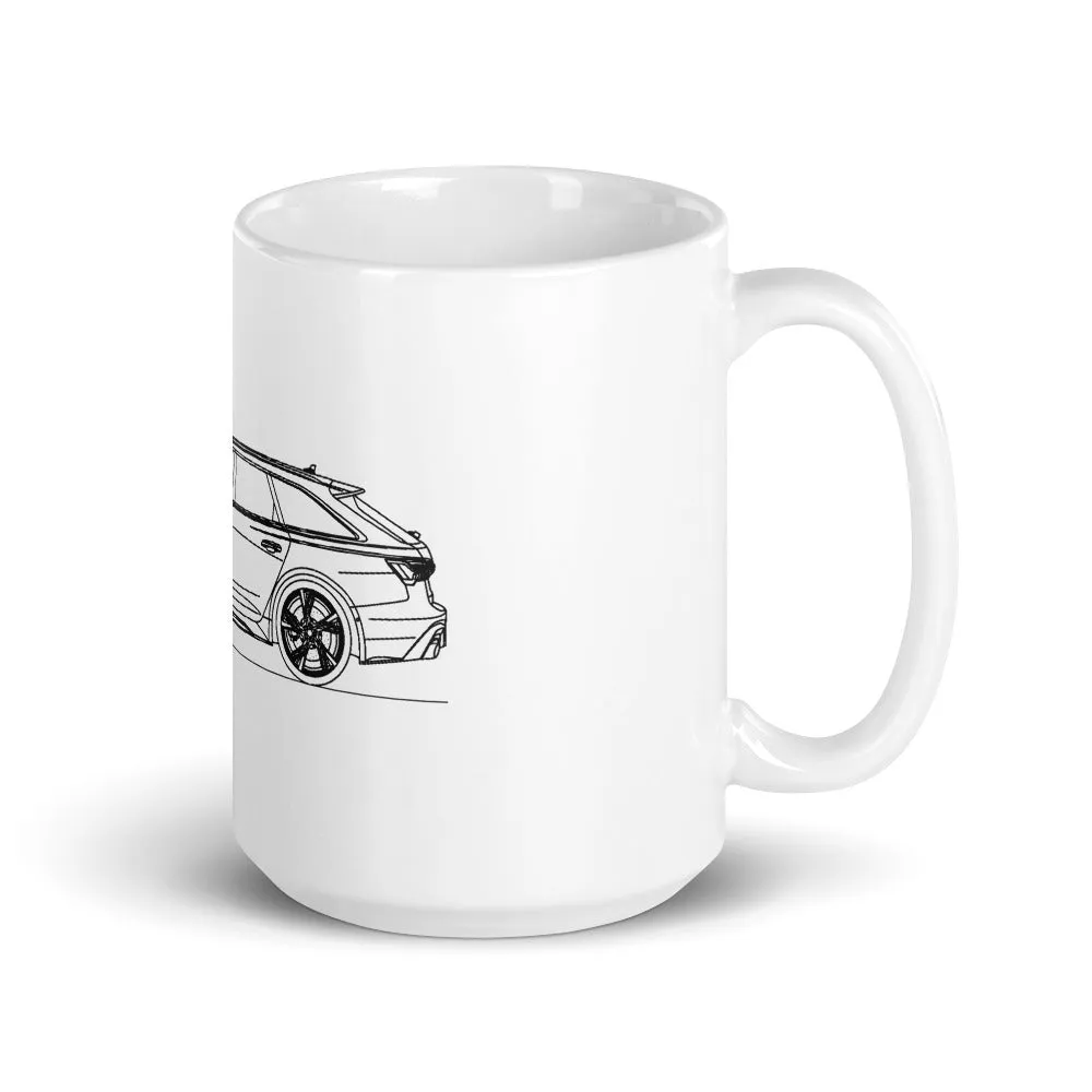 Audi C8 RS6 Avant Outline Mug