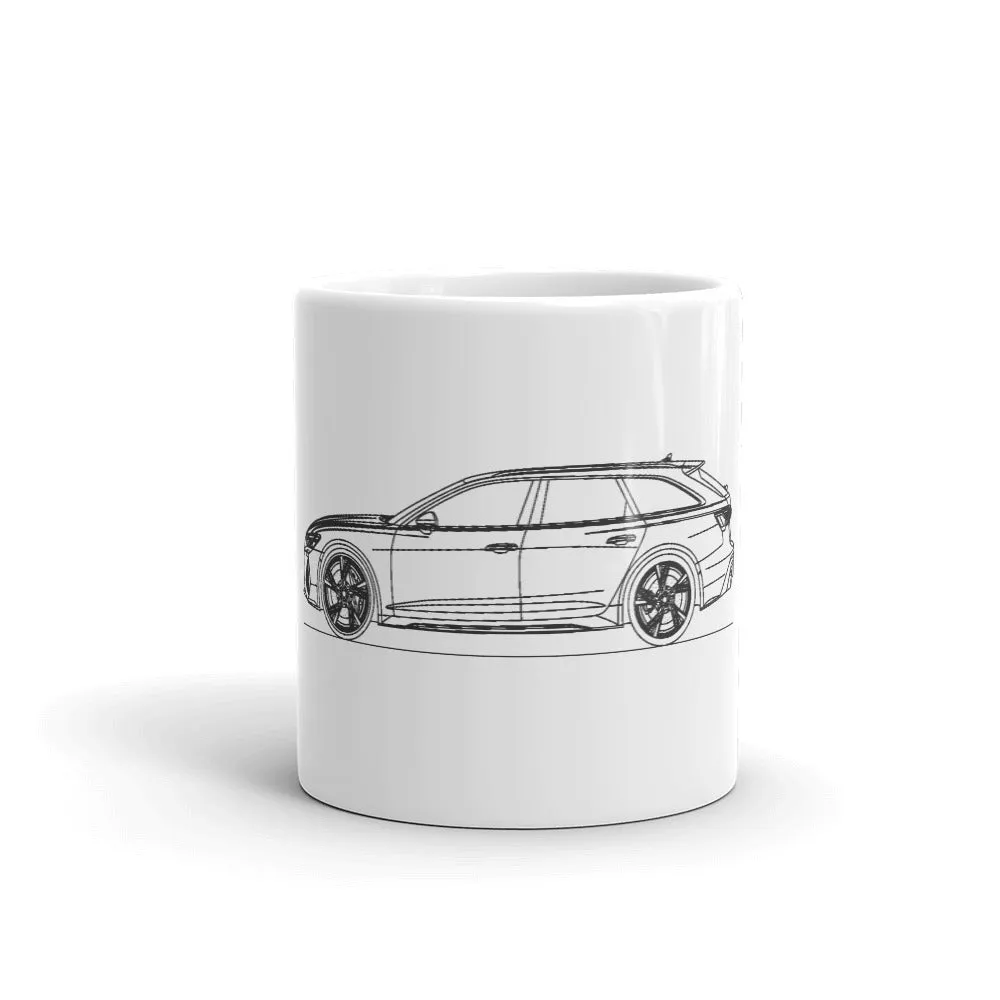 Audi C8 RS6 Avant Outline Mug