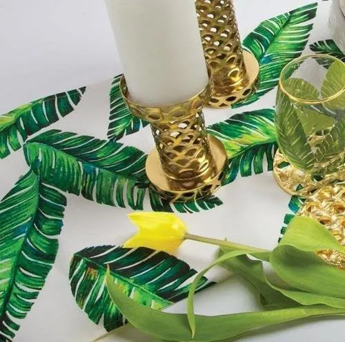 Banana Leaf Tropical Design Table Runner