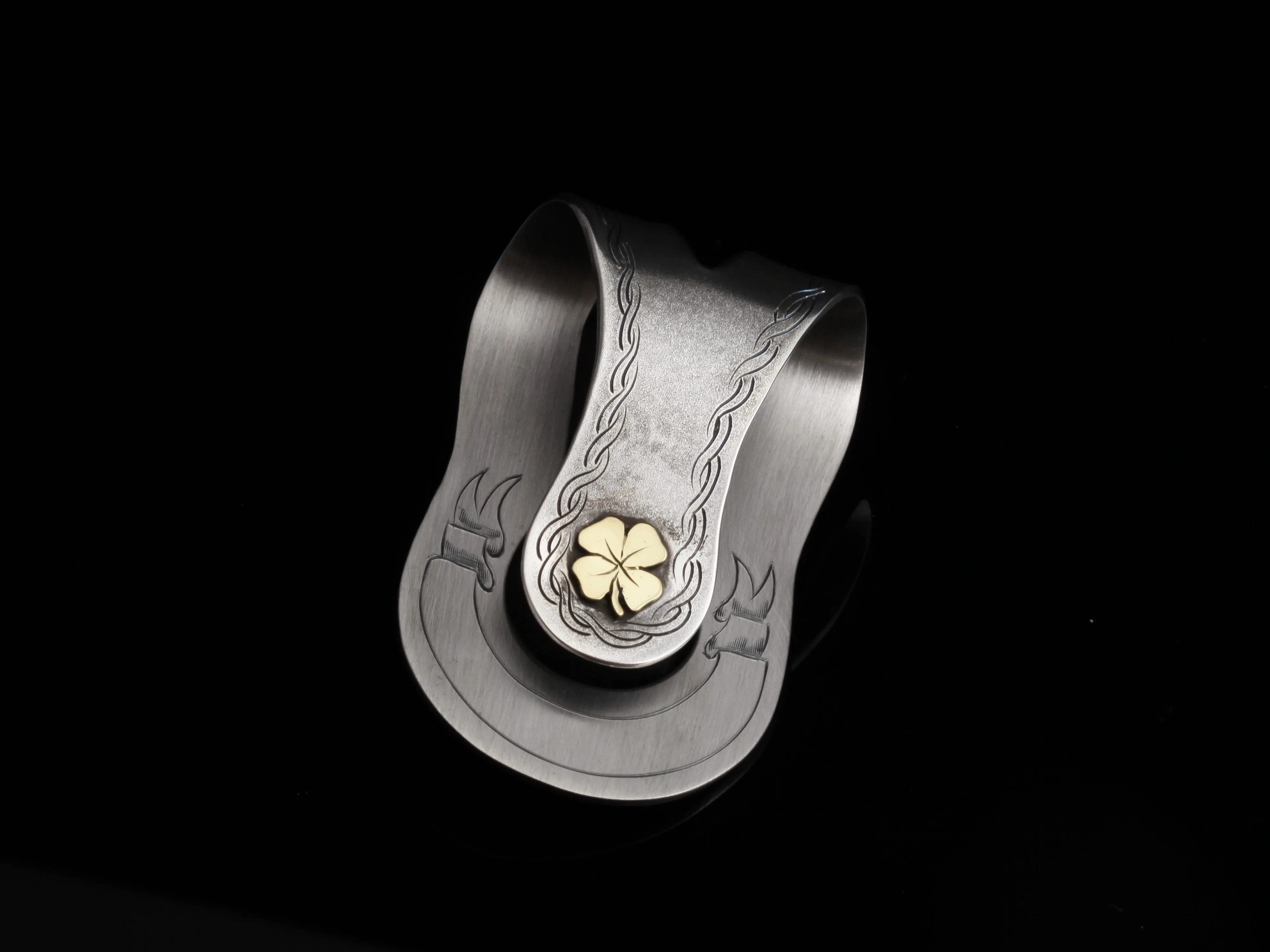 Big Bend 4 Leaf Clover Money Clip 18K