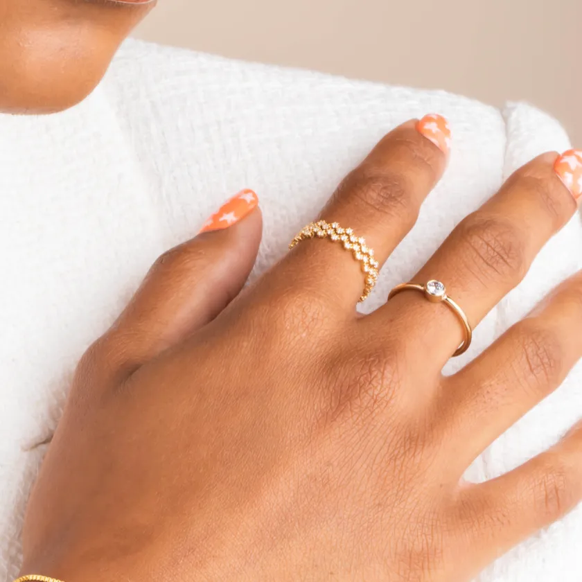 Big CZ Stone Ring