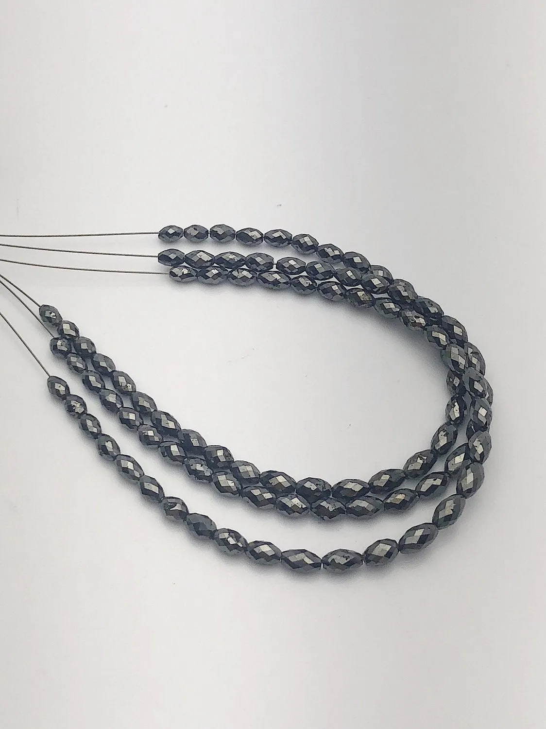 Black Diamonds, Gemstone Beads, Half Strand, 4.5"