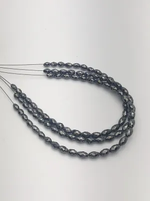 Black Diamonds, Gemstone Beads, Half Strand, 4.5"