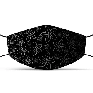 Black Sampaguita Face Mask with pocket