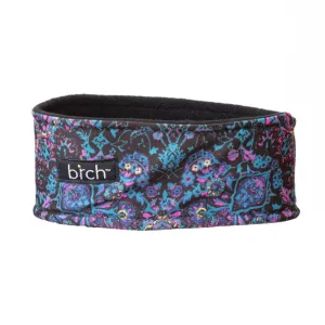 Black, Teal and Pink Paisley Polartec Lined Headband