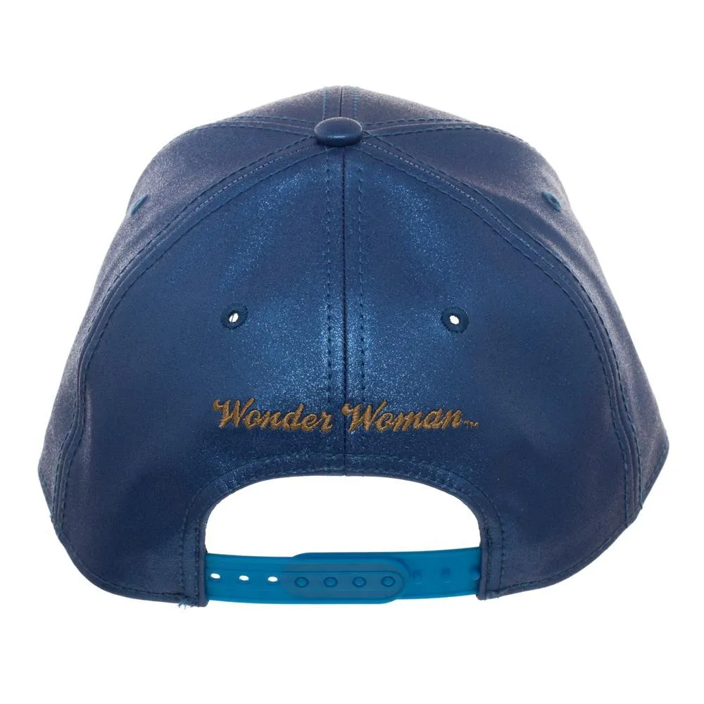 Blue Glitter Hat w/ Wonder Woman Logo - Wonder Woman Dad hat