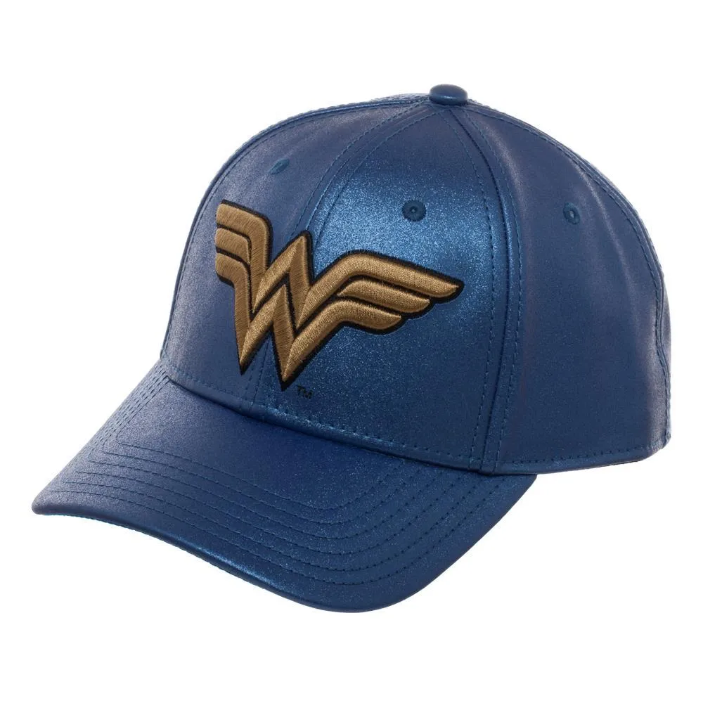 Blue Glitter Hat w/ Wonder Woman Logo - Wonder Woman Dad hat